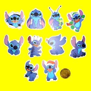 3/$20 Brand New 10x Disney Stitch Waterproof Stickers #2